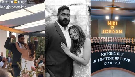 Jordan Mailata Ties Knot With His Girlfriend Niki。